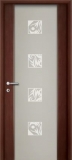 Межкомнатные двери Dariano Porte - Рондо шпон зебрано ст. белое с матированием