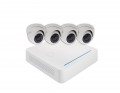 Analogue HD Monitoring Set: 8-Channel Video Recorder + 4 Outdoor Dome Cameras (Art. no. TVVR33418)